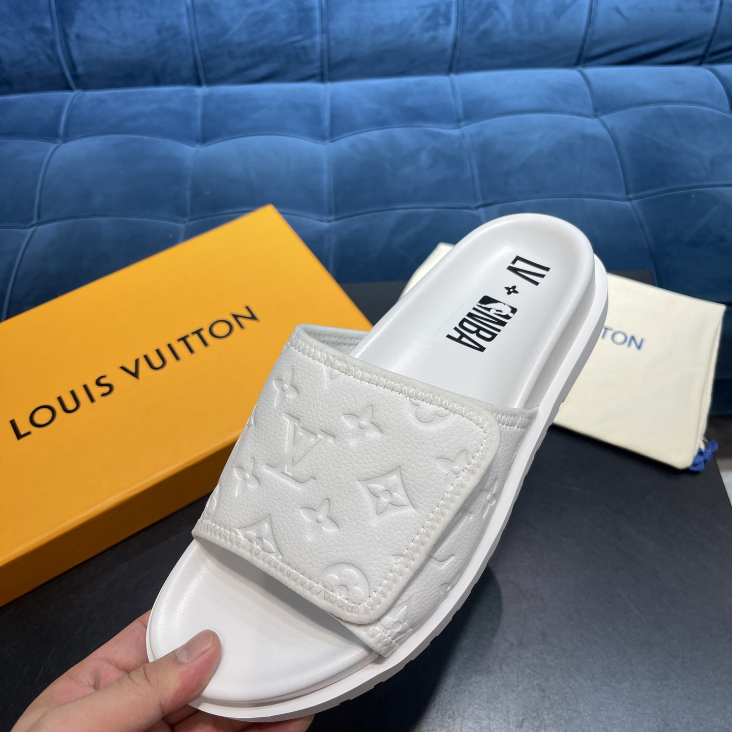 Louis Vuitton x NBA Monogram Slipper - PerfectKickZ
