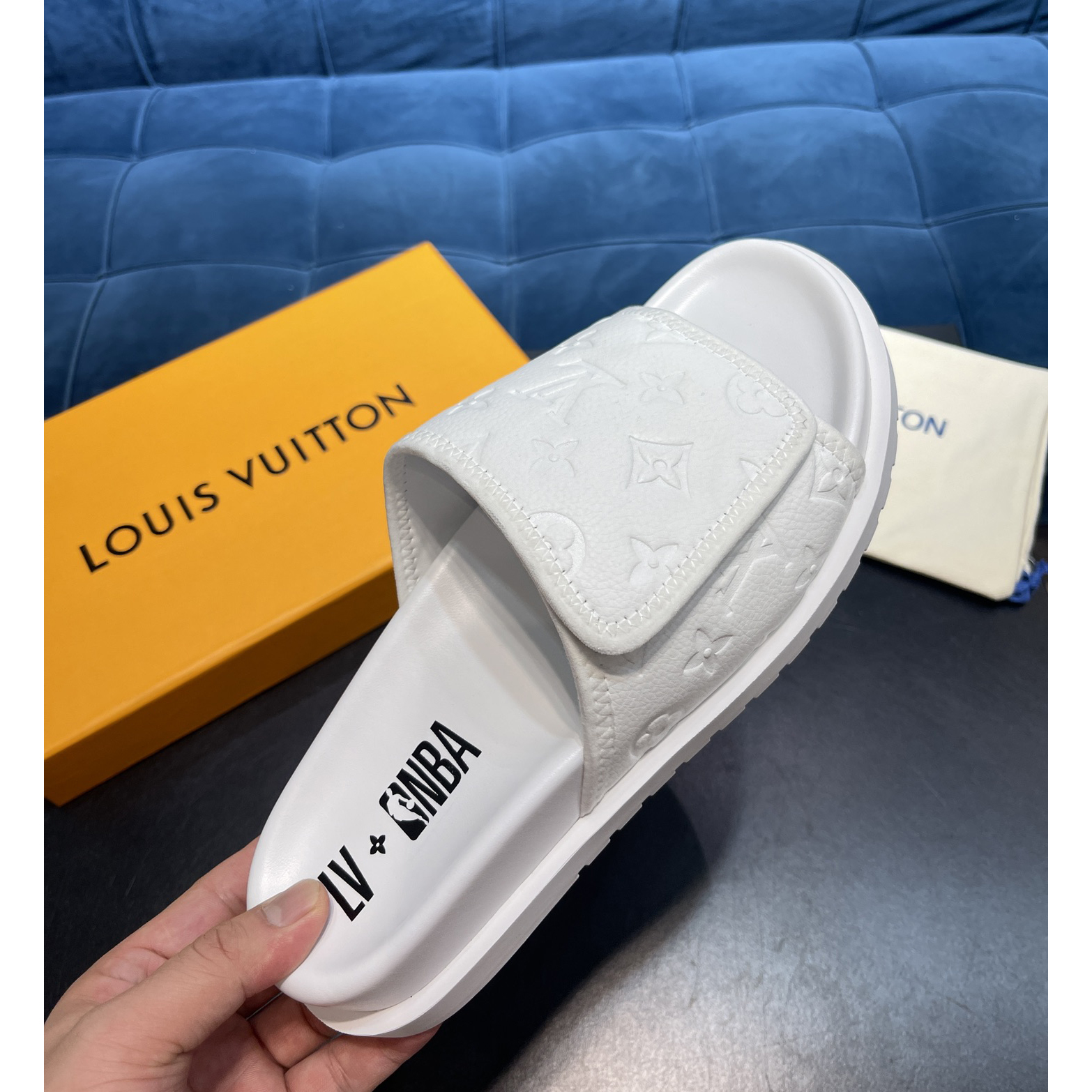 Louis Vuitton x NBA Monogram Slipper - PerfectKickZ