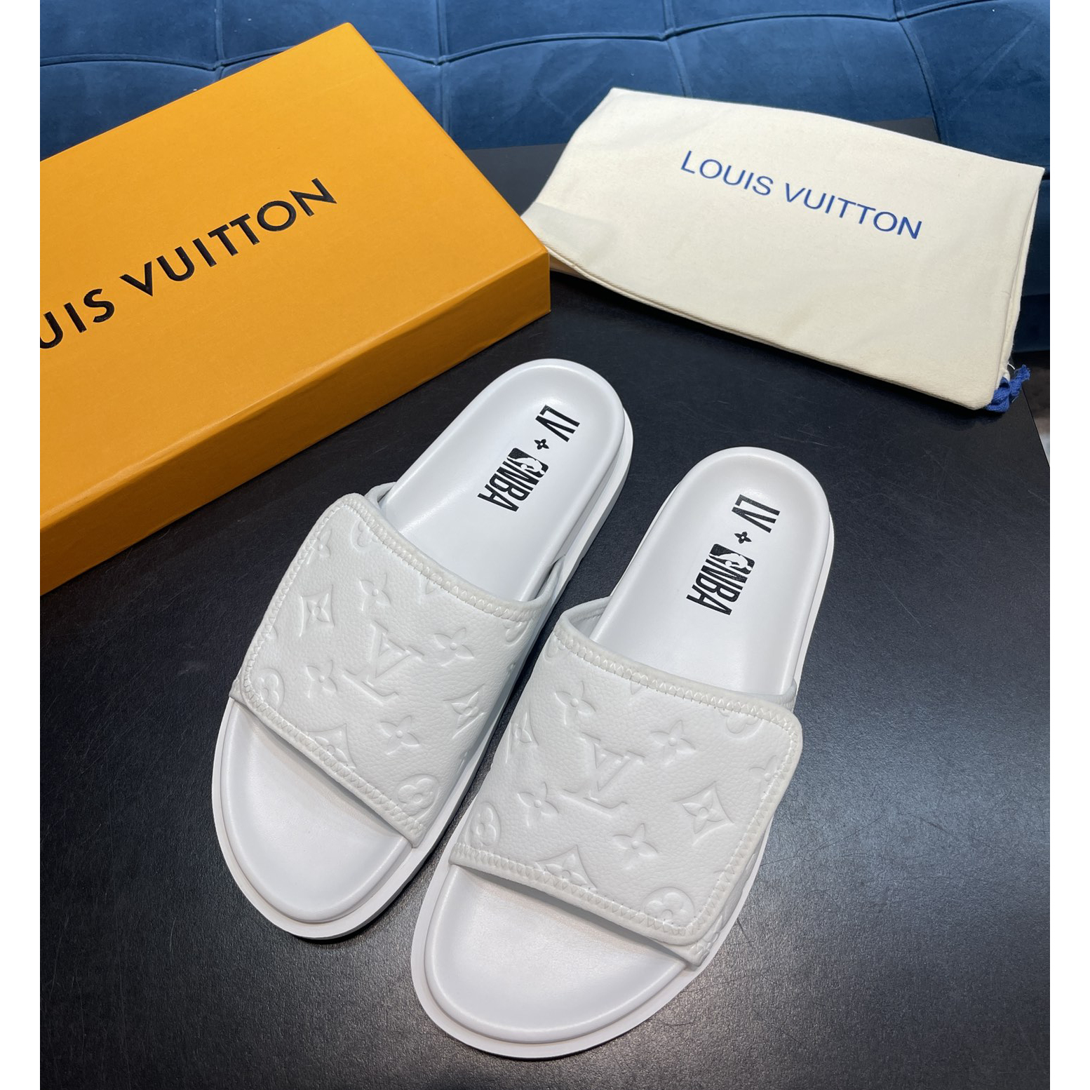 Louis Vuitton x NBA Monogram Slipper - PerfectKickZ