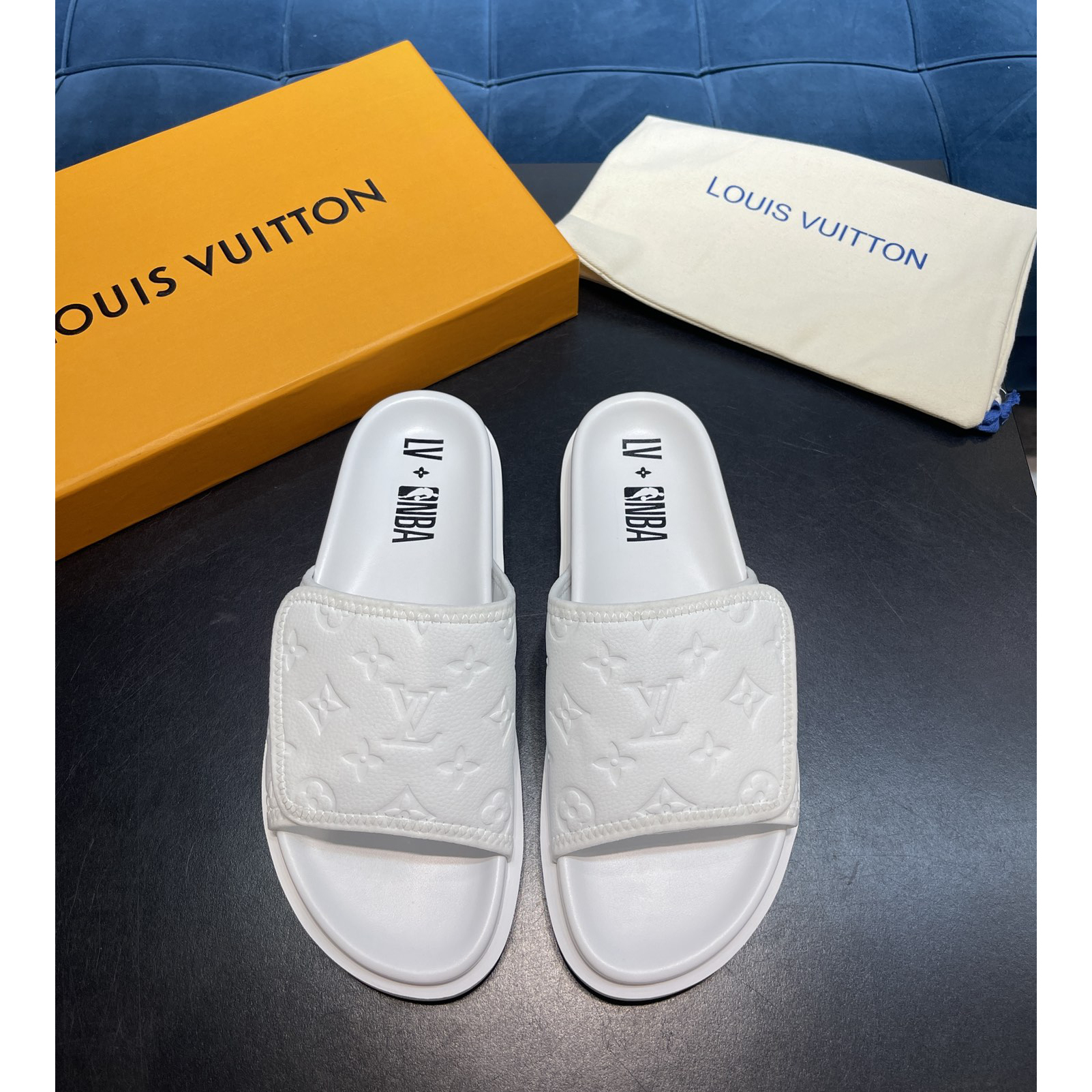 Louis Vuitton x NBA Monogram Slipper - PerfectKickZ