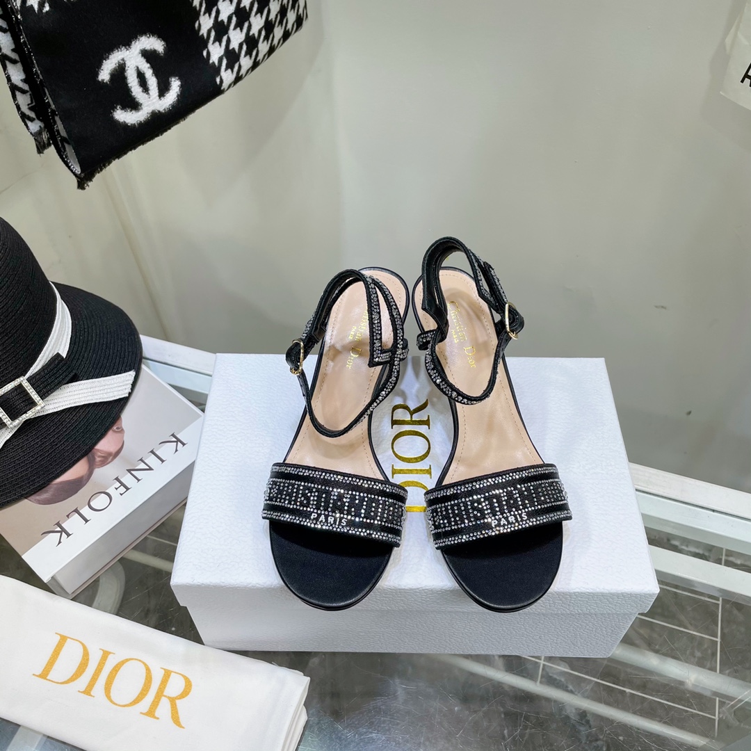 Dior Logo High Heeled Sandals(6.5CM) - PerfectKickZ
