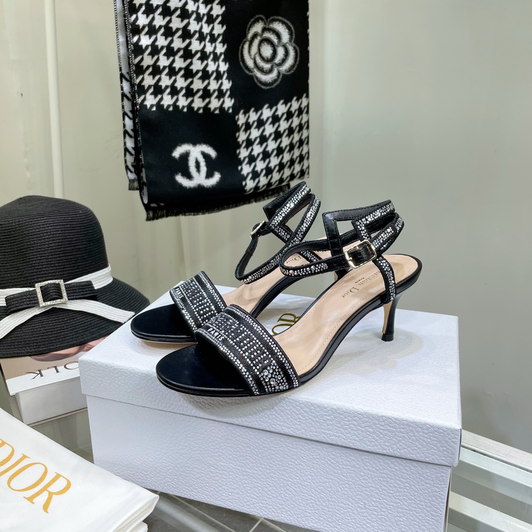 Dior Logo High Heeled Sandals(6.5CM) - PerfectKickZ