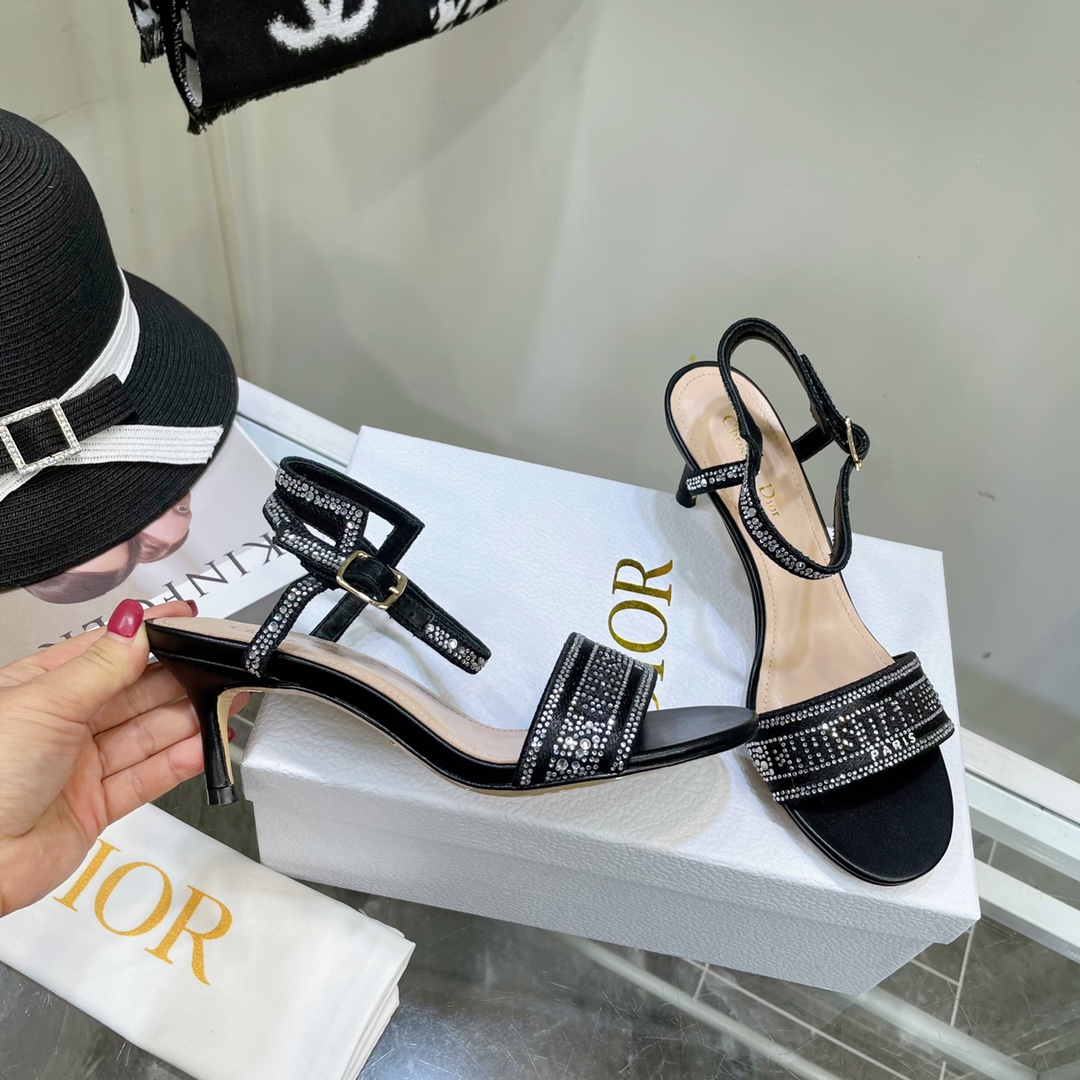 Dior Logo High Heeled Sandals(6.5CM) - PerfectKickZ