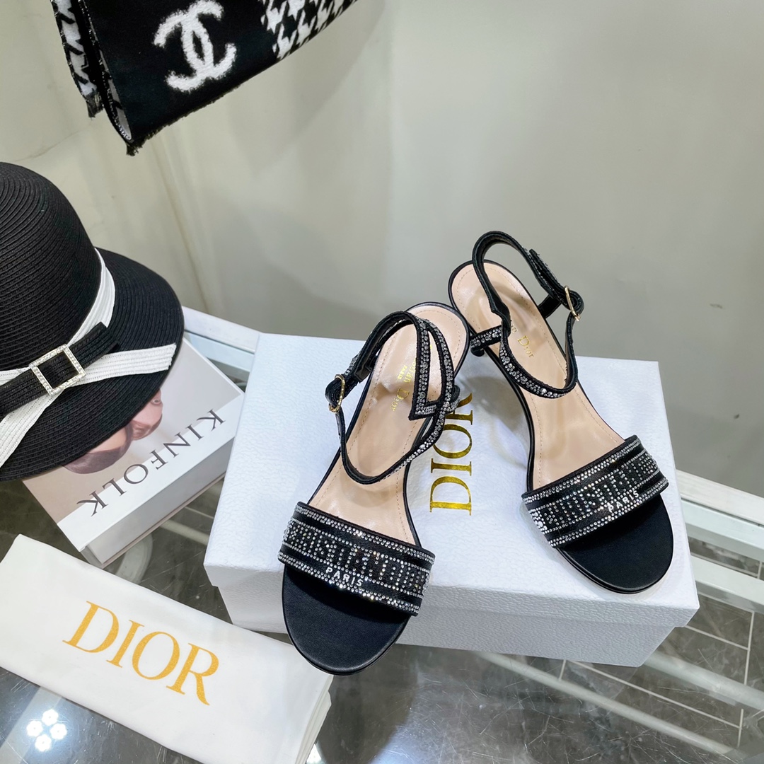 Dior Logo High Heeled Sandals(6.5CM) - PerfectKickZ
