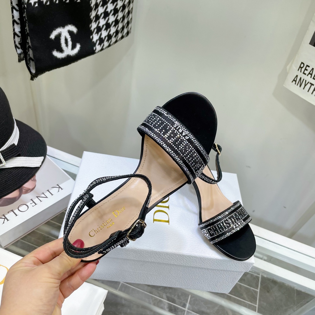 Dior Logo High Heeled Sandals(6.5CM) - PerfectKickZ