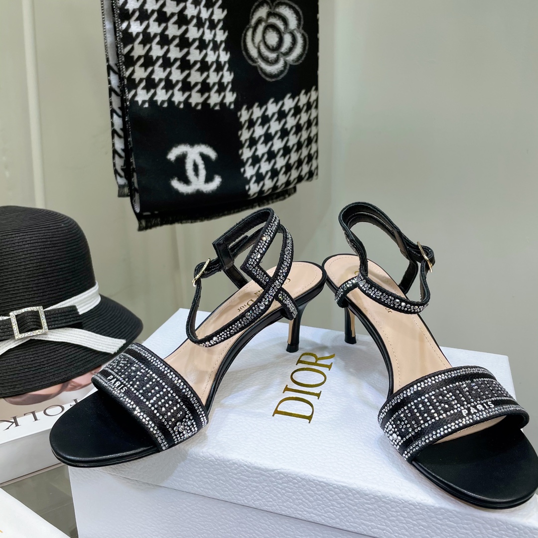 Dior Logo High Heeled Sandals(6.5CM) - PerfectKickZ