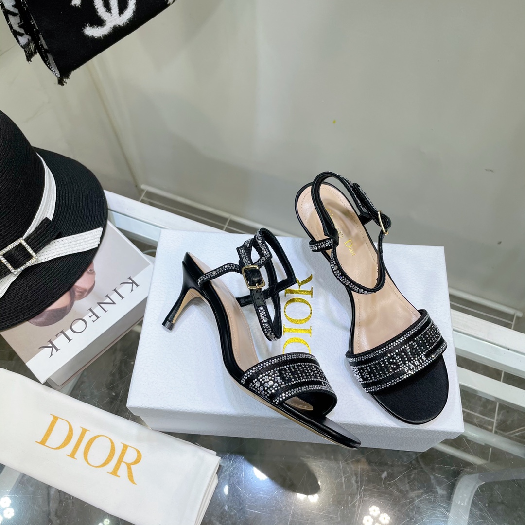 Dior Logo High Heeled Sandals(6.5CM) - PerfectKickZ