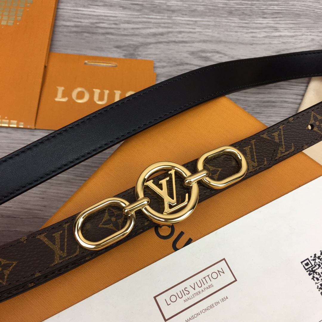 Louis Vuitton Squared LV 20mm Belt - PerfectKickZ