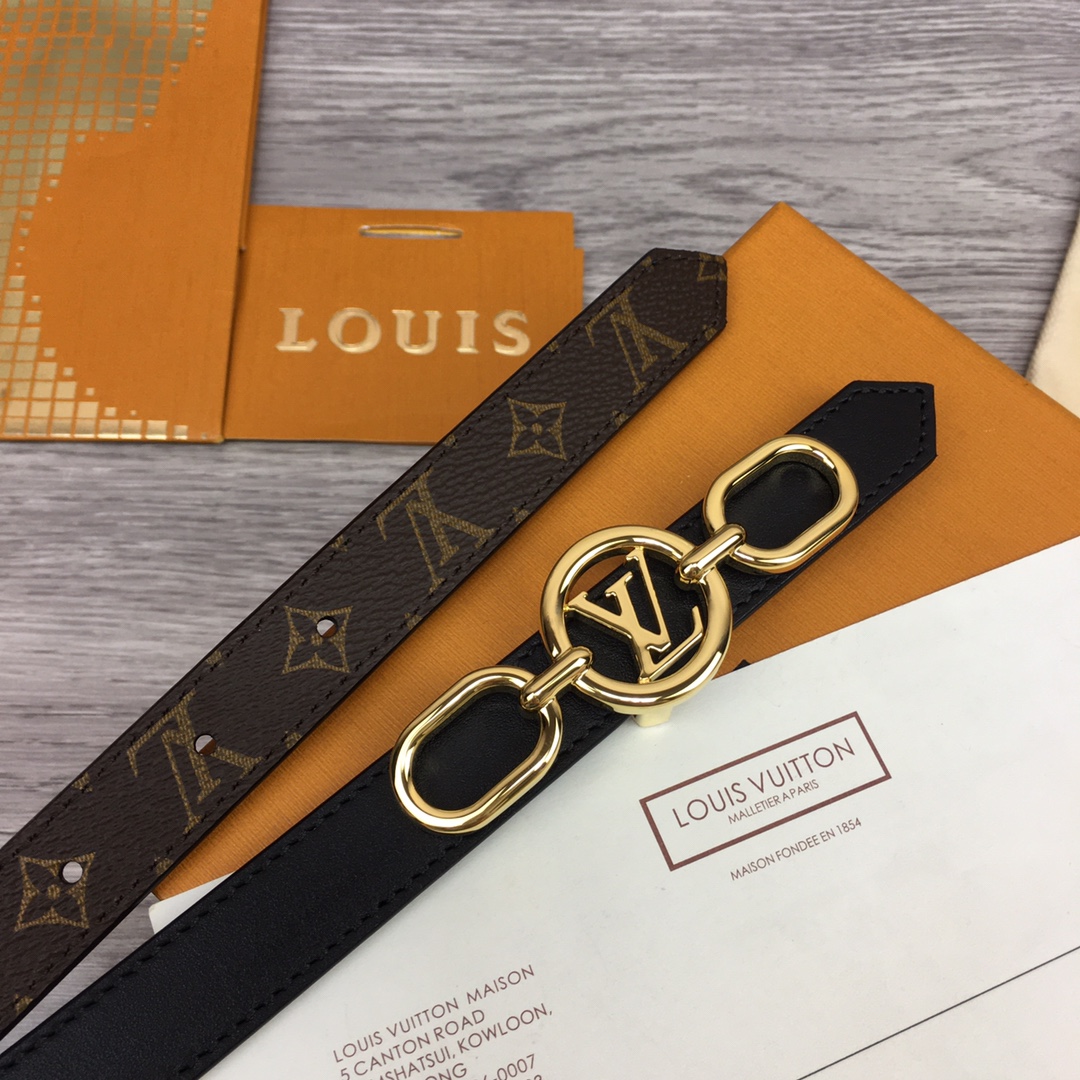 Louis Vuitton Squared LV 20mm Belt - PerfectKickZ