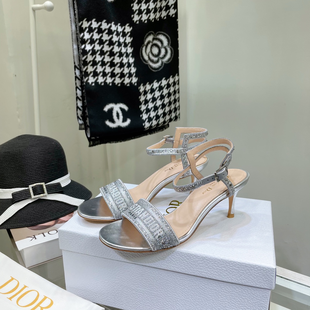 Dior Logo High Heeled Sandals(6.5CM) - PerfectKickZ