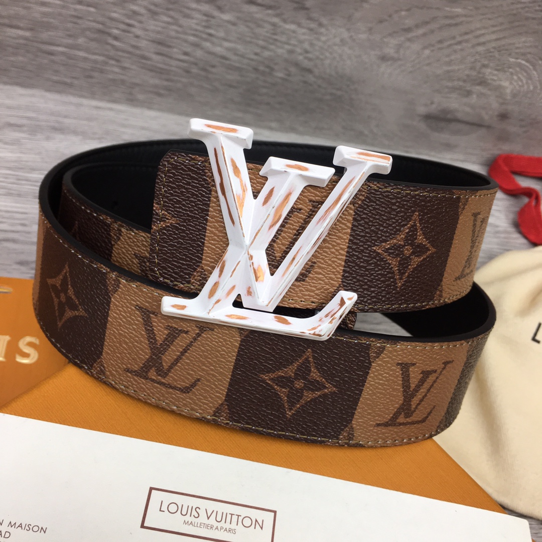 Louis Vuitton Squared LV 40mm Belt - PerfectKickZ