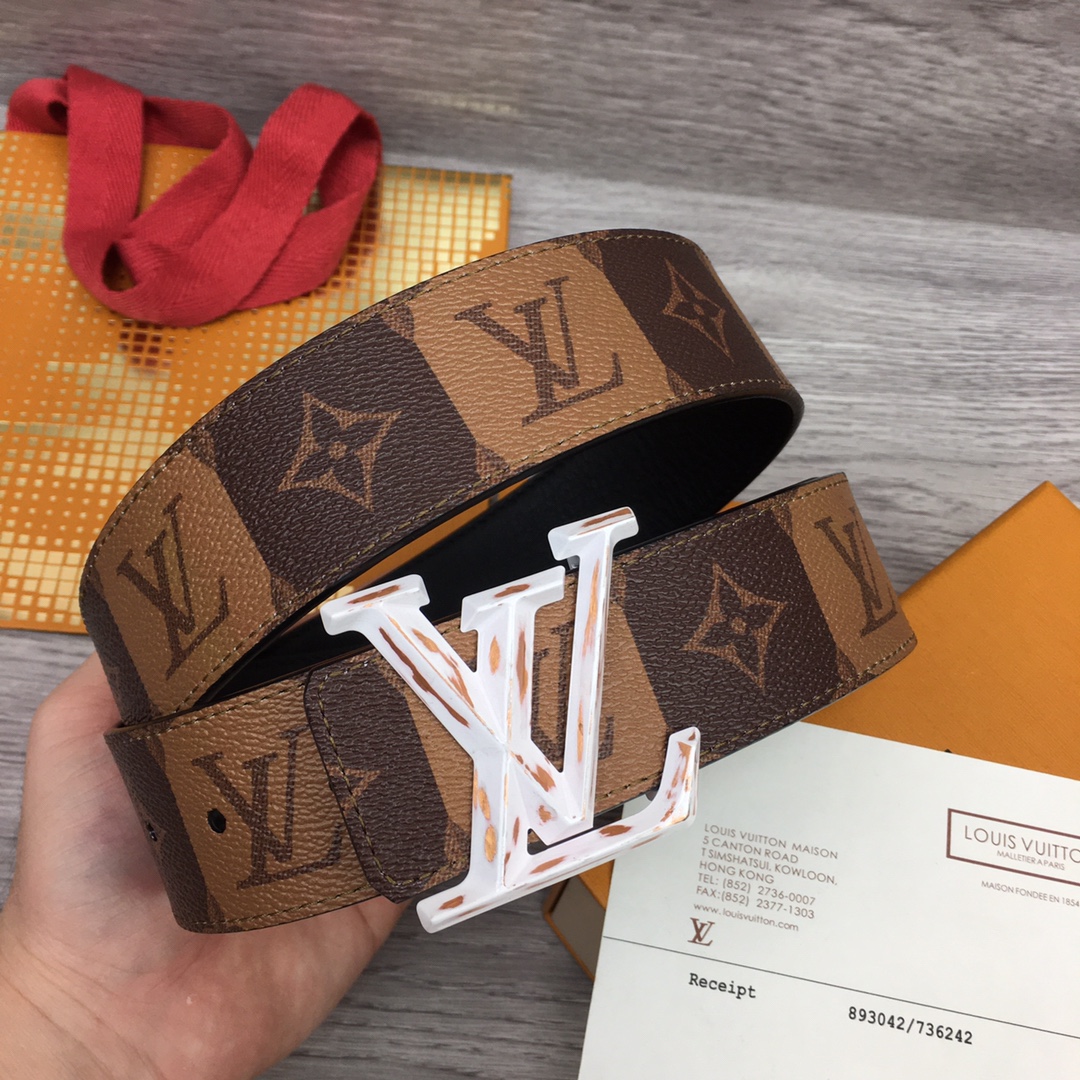Louis Vuitton Squared LV 40mm Belt - PerfectKickZ
