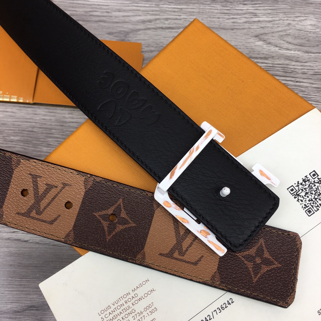 Louis Vuitton Squared LV 40mm Belt - PerfectKickZ