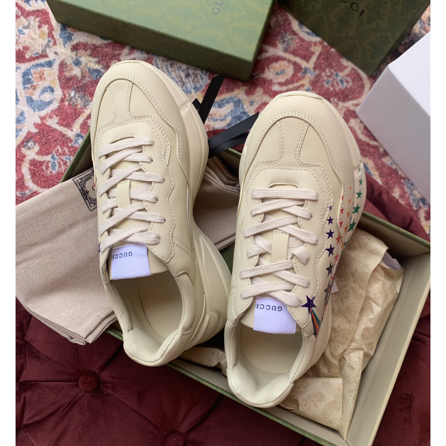 Gucci Men's Rhyton Sneaker In White - PerfectKickZ