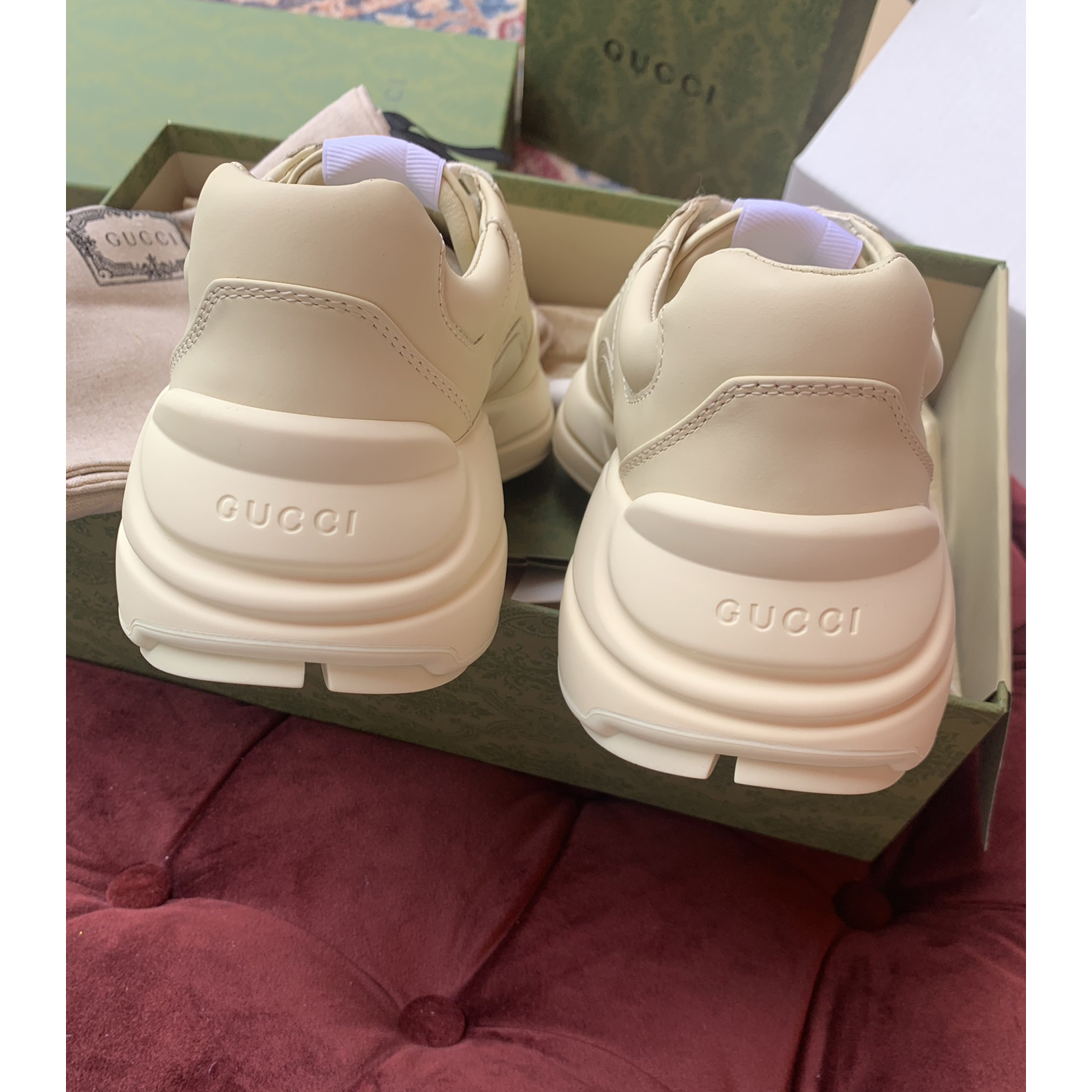 Gucci Men's Rhyton Sneaker In White - PerfectKickZ