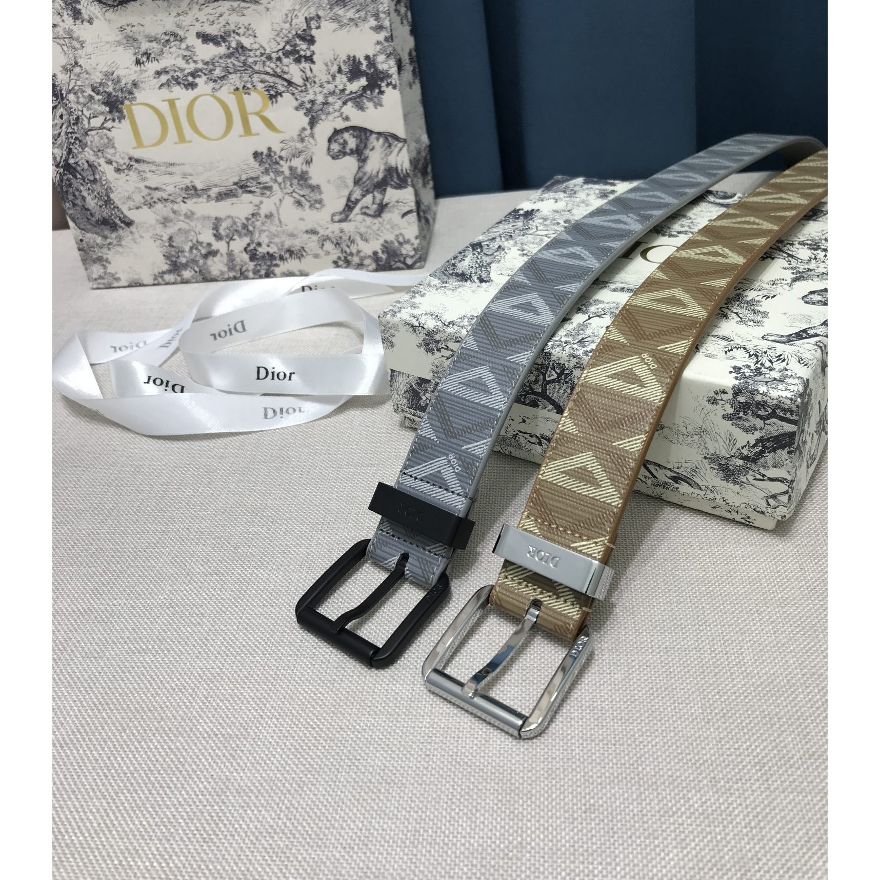 Dior CD Diamond Print  40mm Belt  - PerfectKickZ