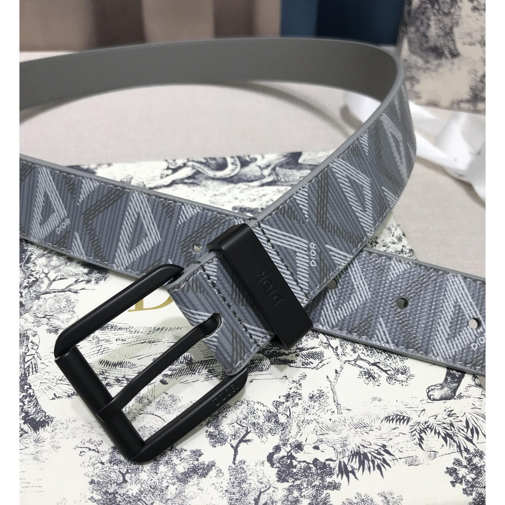 Dior CD Diamond Print  40mm Belt  - PerfectKickZ