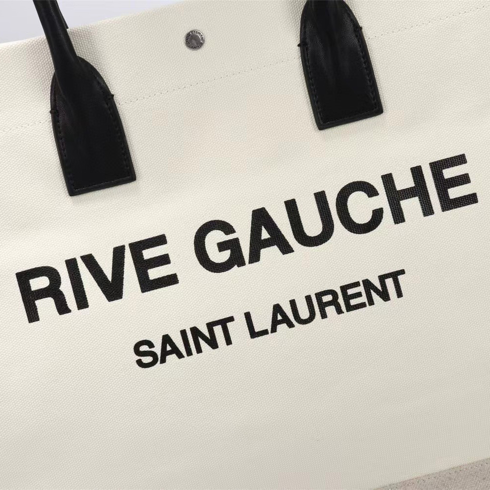 Saint Laurent Rive Gauche Canvas Tote(48-36-16cm) - PerfectKickZ