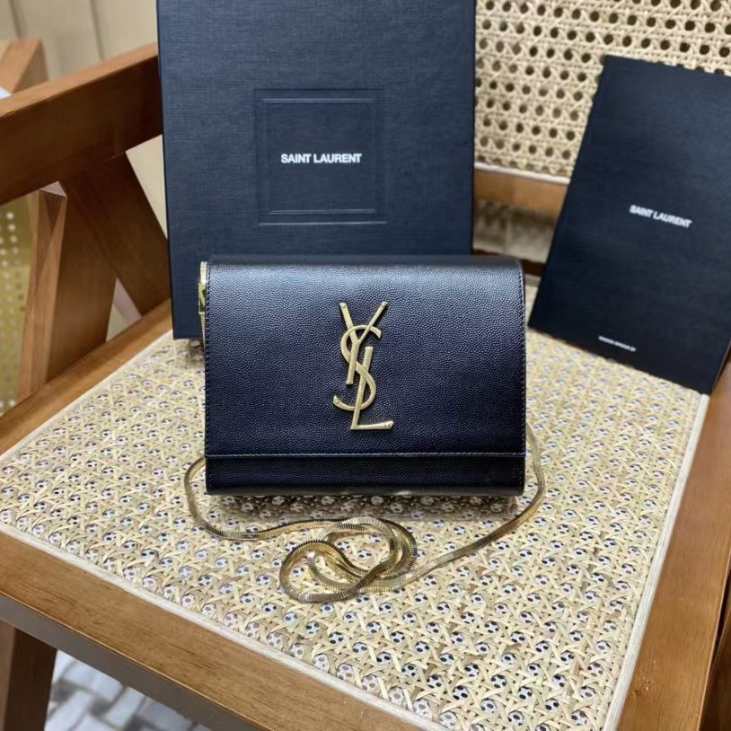 Saint Laurent  Leather Shoulder Bag(18-14-5.5cm) - PerfectKickZ