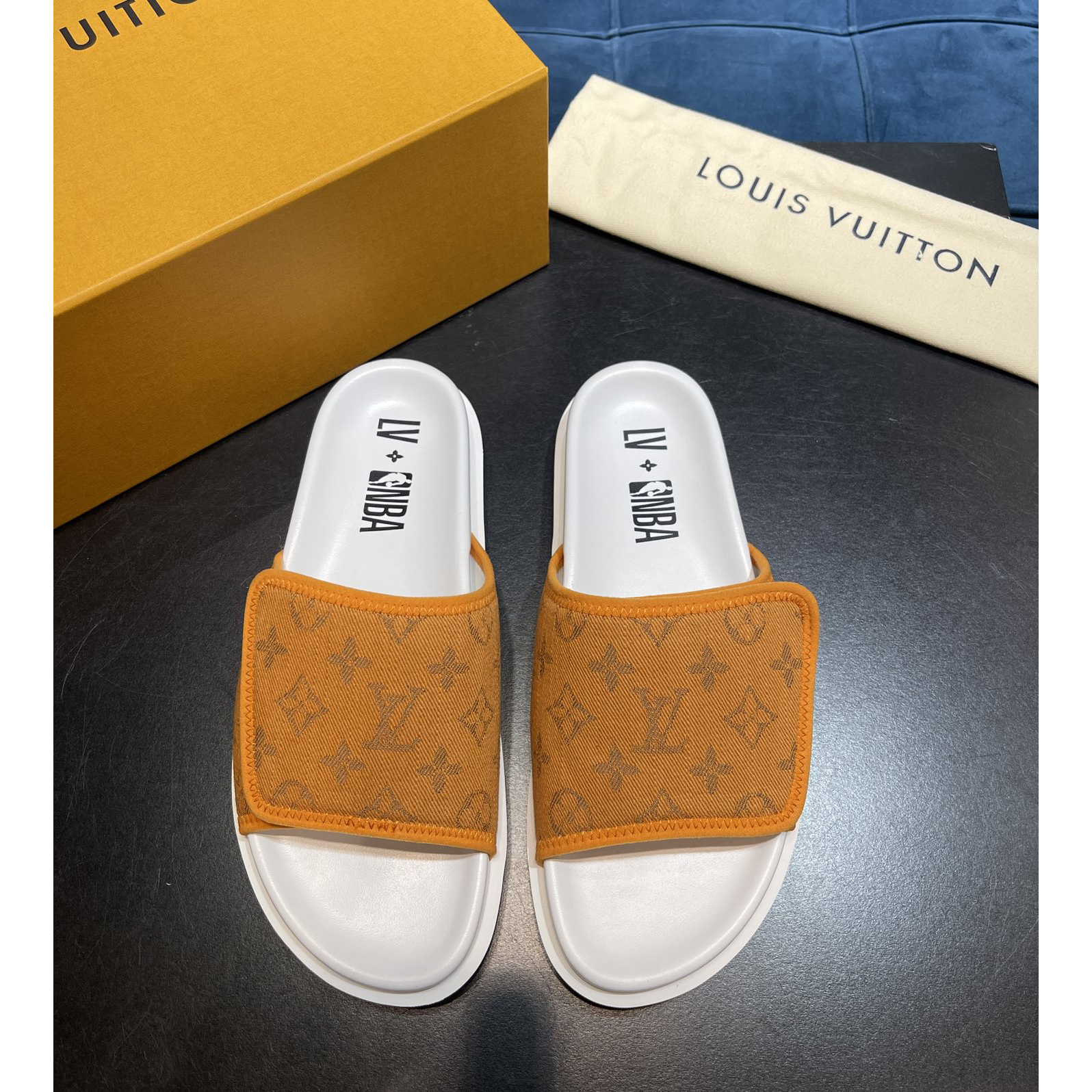 Louis Vuitton x NBA Monogram Slipper - PerfectKickZ