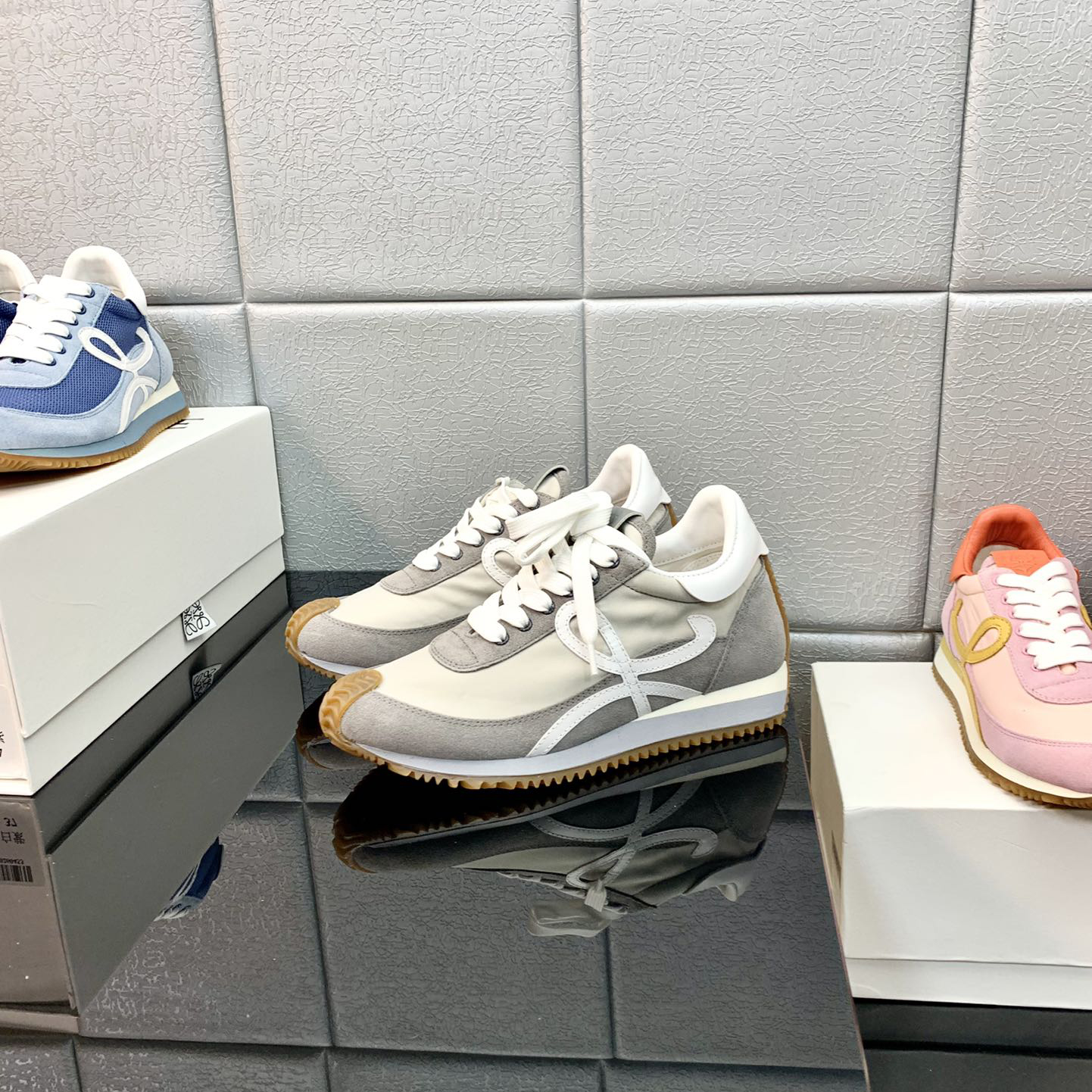 Loewe Flow Runner In Technical Mesh And Suede - 