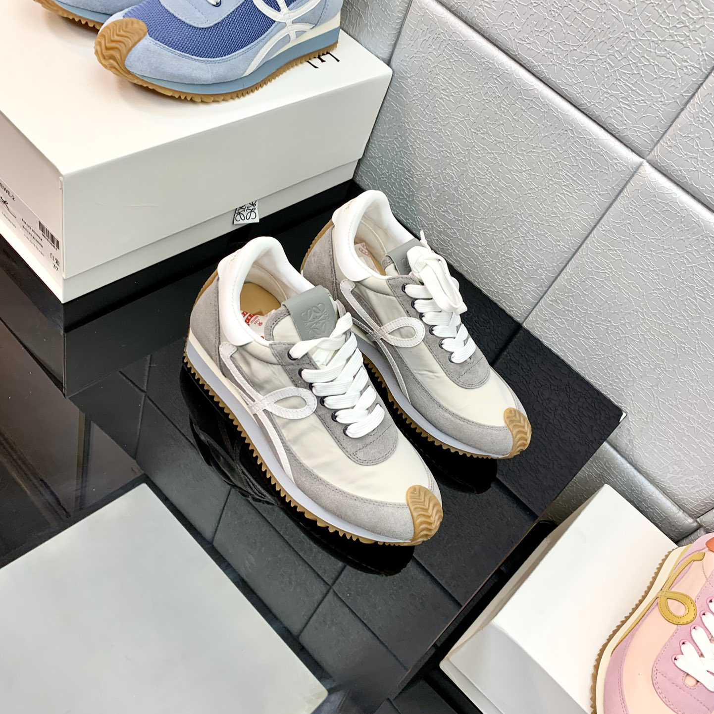 Loewe Flow Runner In Technical Mesh And Suede - PerfectKickZ