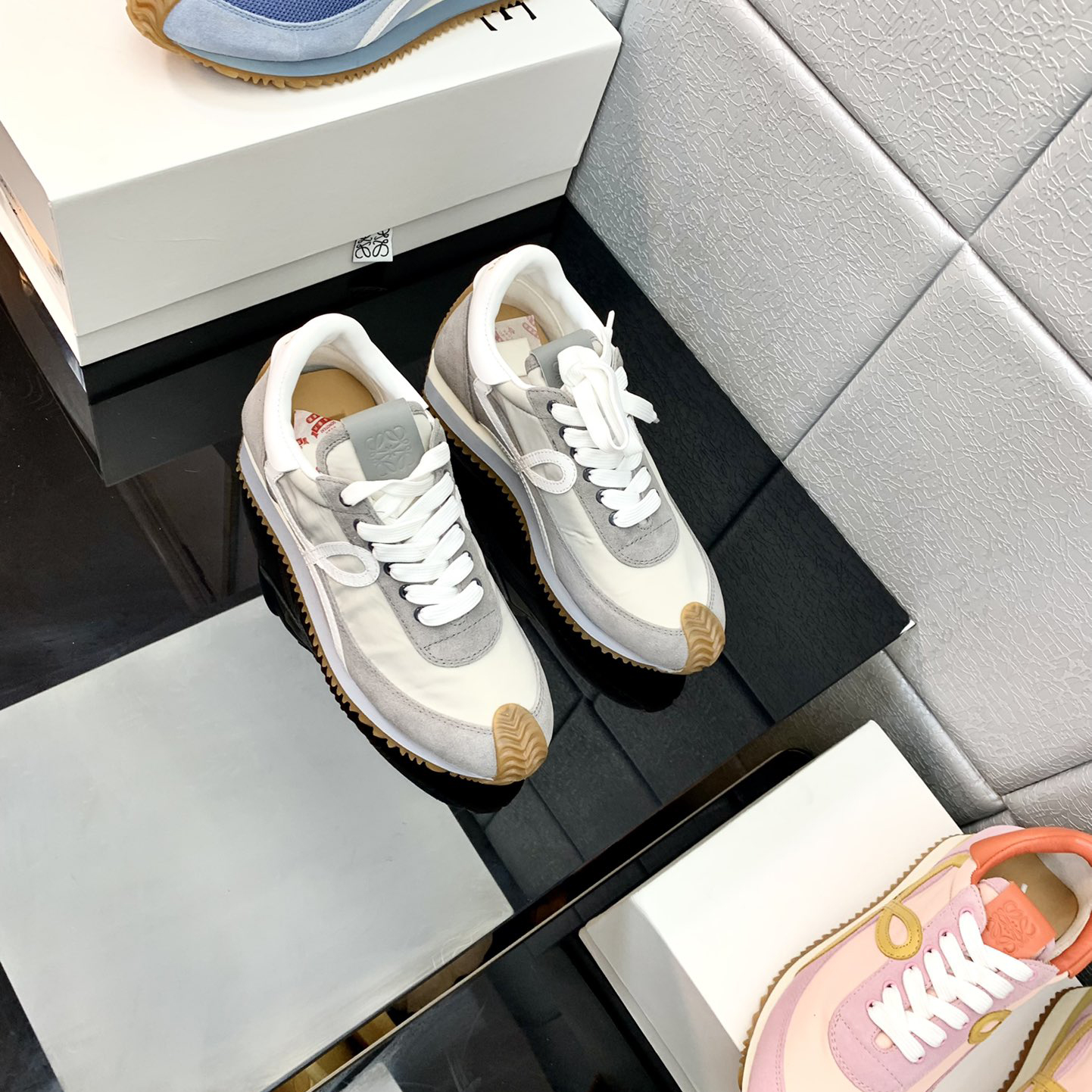 Loewe Flow Runner In Technical Mesh And Suede - 