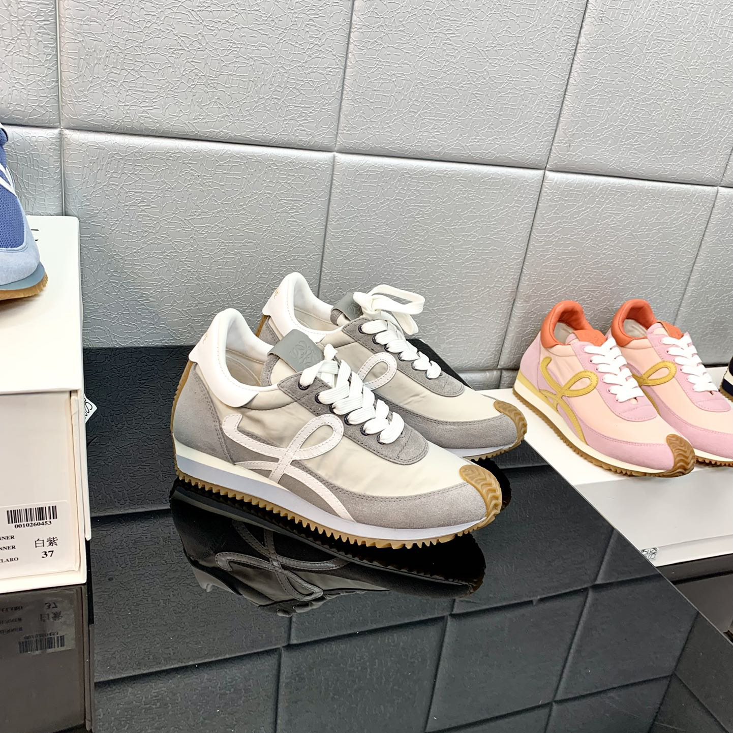 Loewe Flow Runner In Technical Mesh And Suede - 