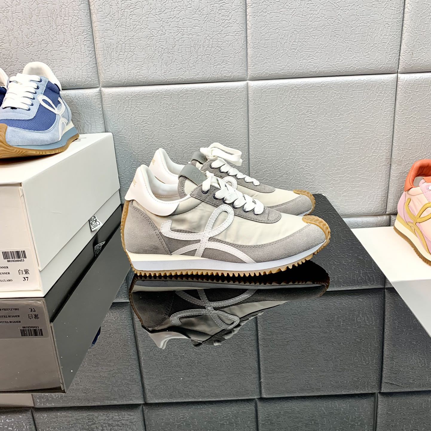 Loewe Flow Runner In Technical Mesh And Suede - 