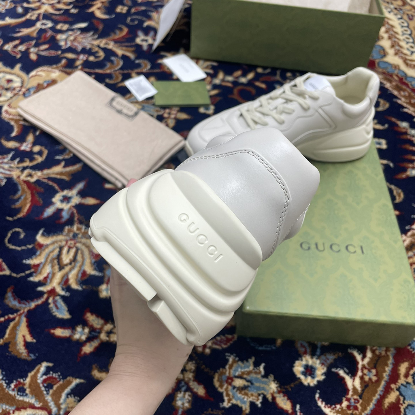 Gucci Men's Rhyton Star Print Sneakers - PerfectKickZ