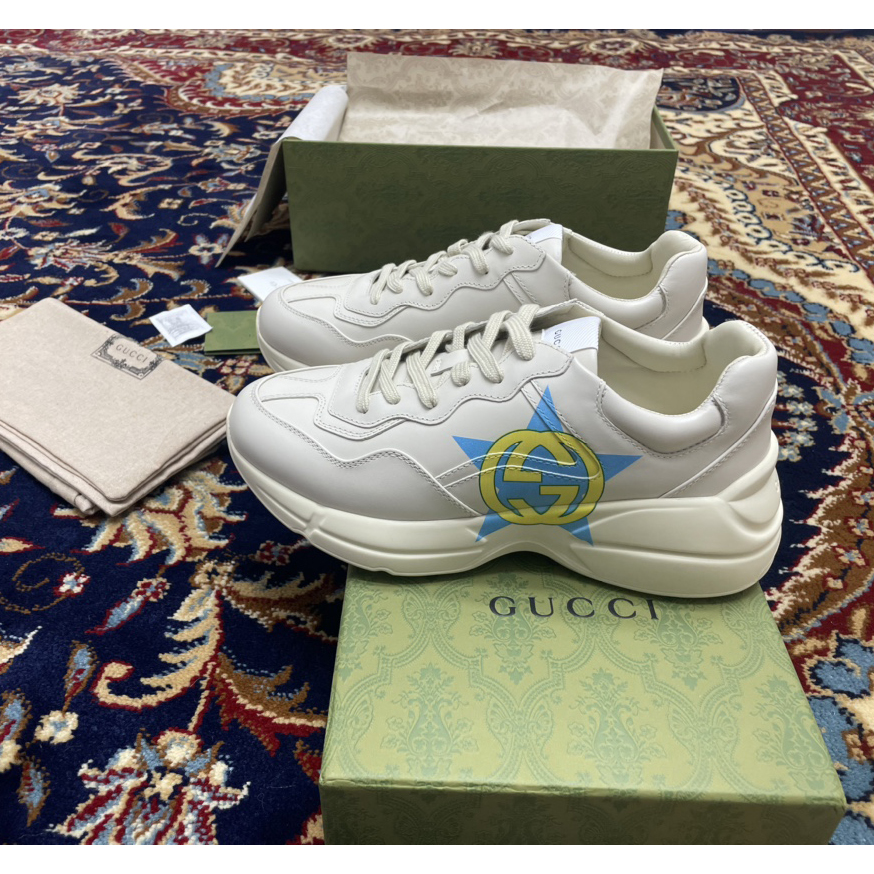 Gucci Men's Rhyton Star Print Sneakers - PerfectKickZ