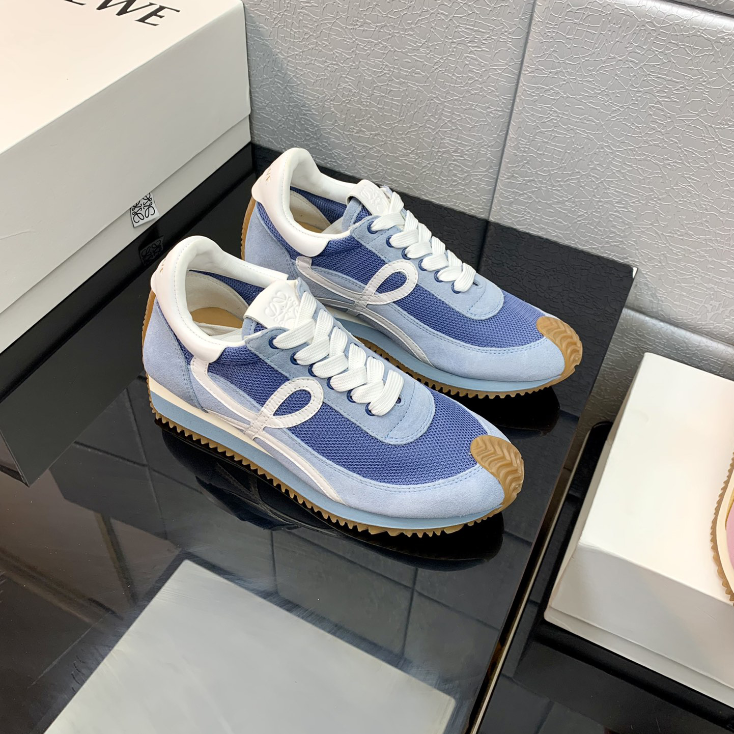 Loewe Flow Runner In Technical Mesh And Suede - PerfectKickZ