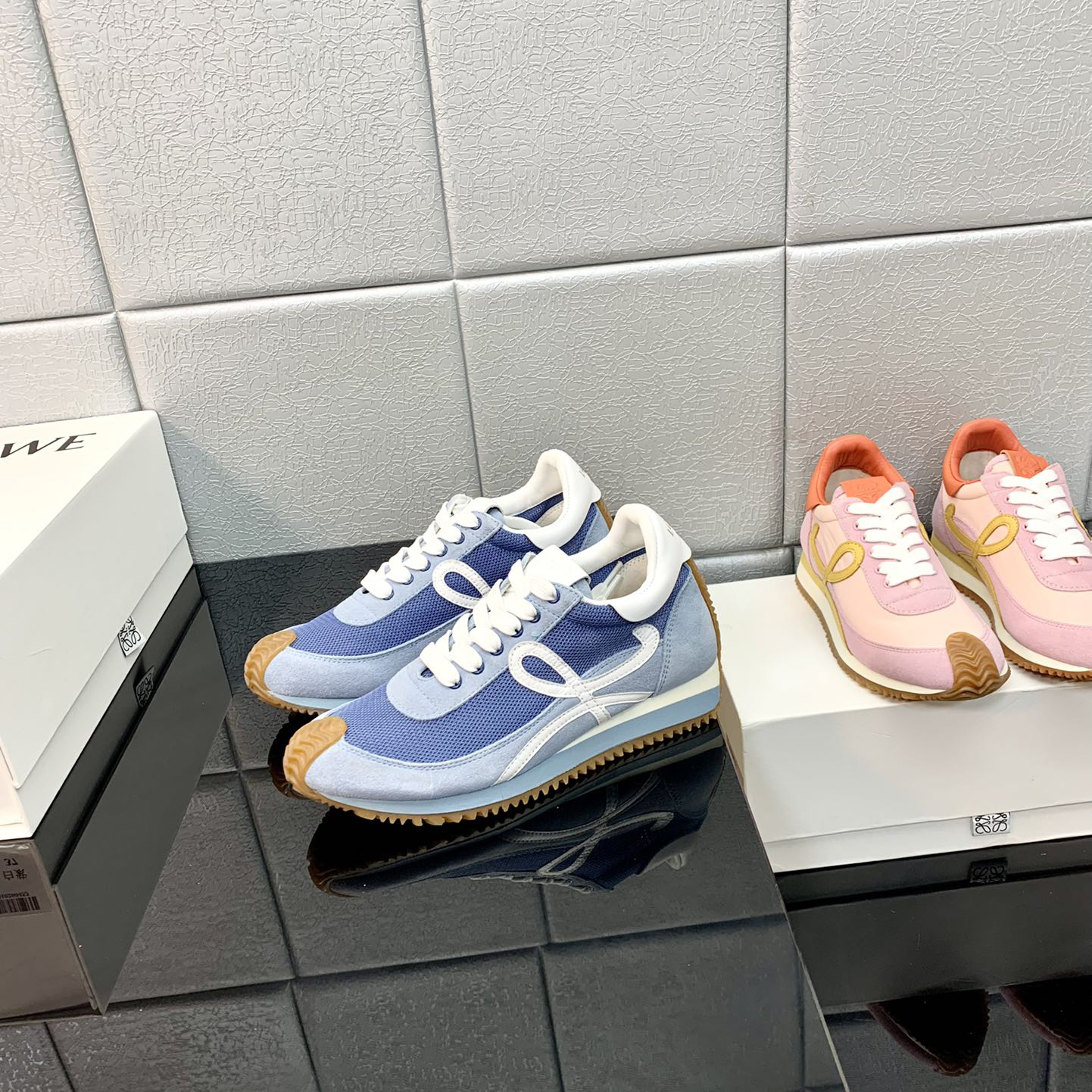 Loewe Flow Runner In Technical Mesh And Suede - PerfectKickZ
