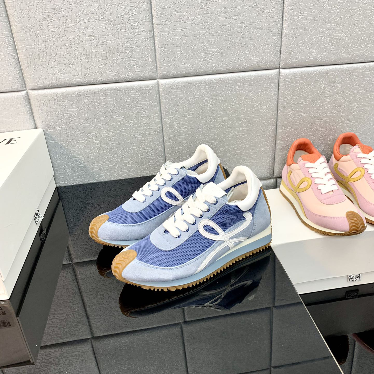 Loewe Flow Runner In Technical Mesh And Suede - 