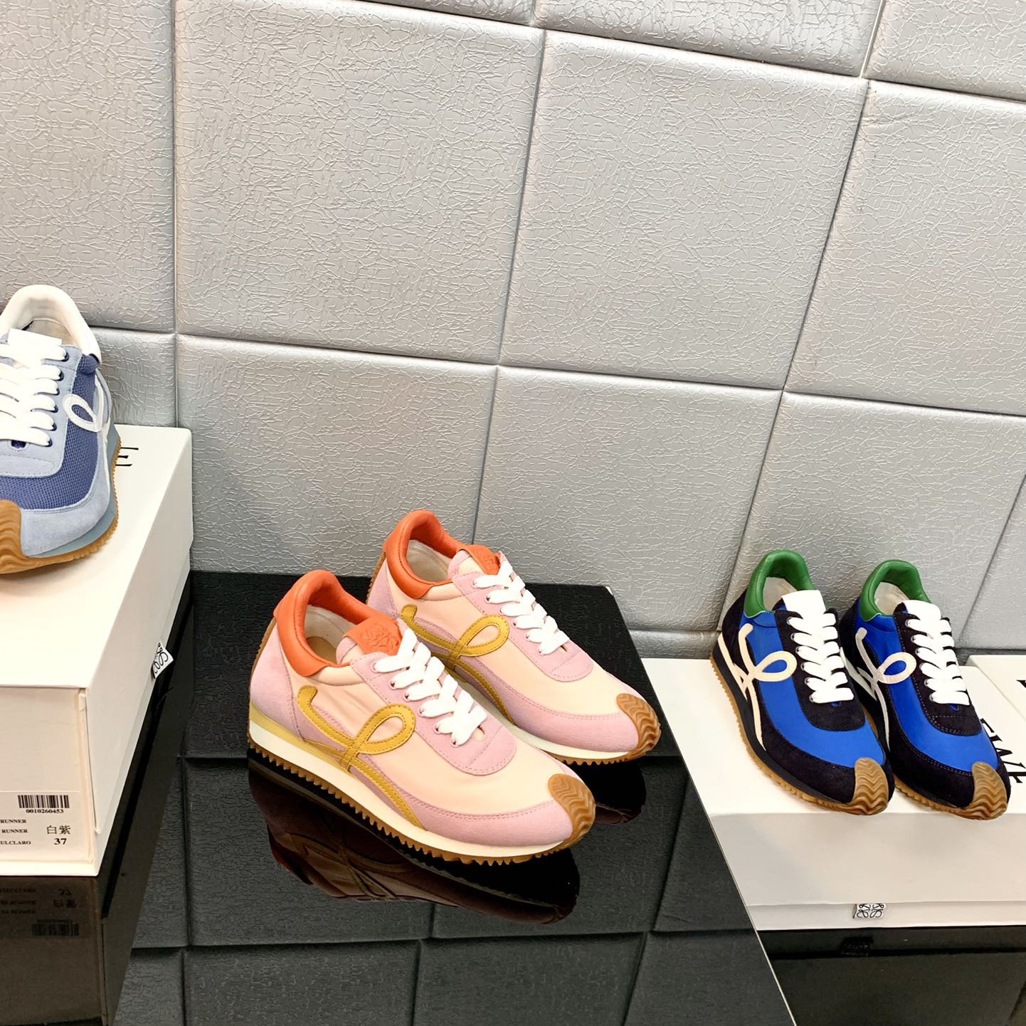 Loewe Flow Runner In Technical Mesh And Suede - 