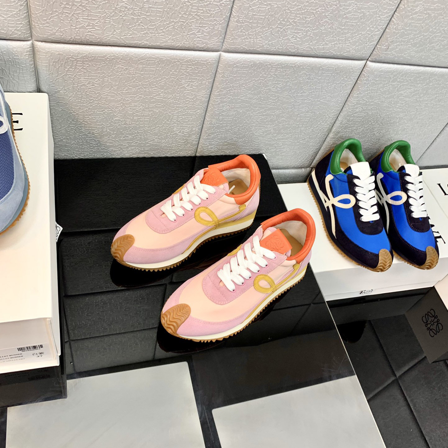 Loewe Flow Runner In Technical Mesh And Suede - 