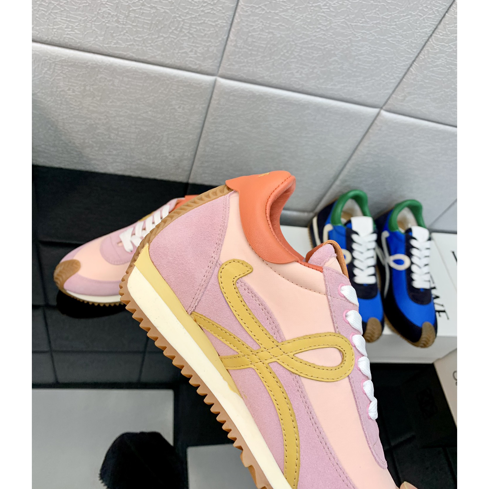 Loewe Flow Runner In Technical Mesh And Suede - 