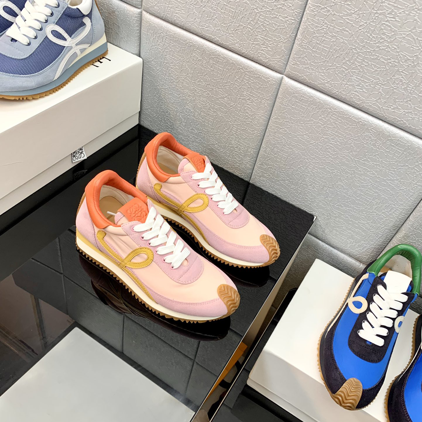 Loewe Flow Runner In Technical Mesh And Suede - PerfectKickZ