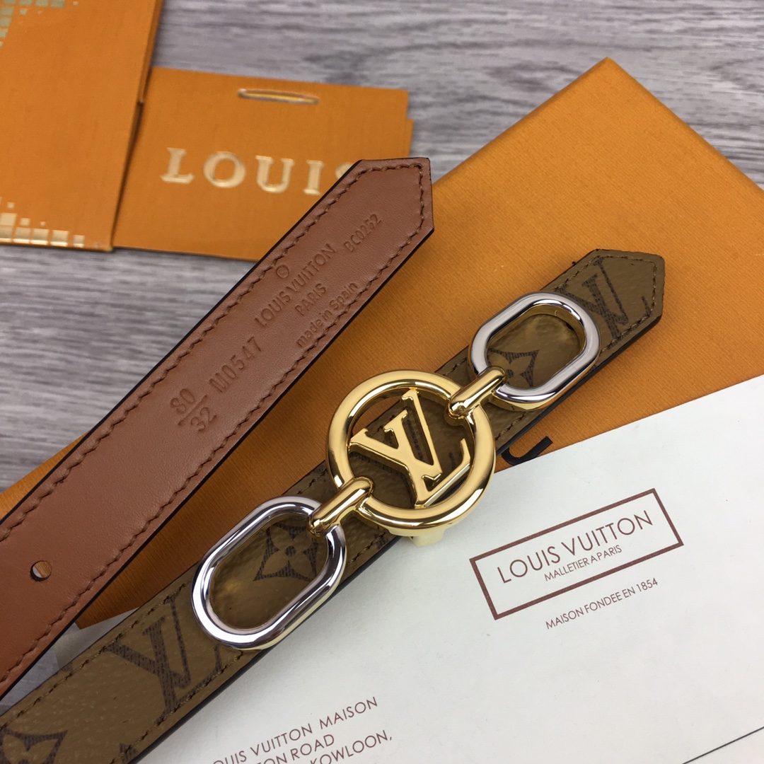 Louis Vuitton Squared LV 20mm Belt - PerfectKickZ