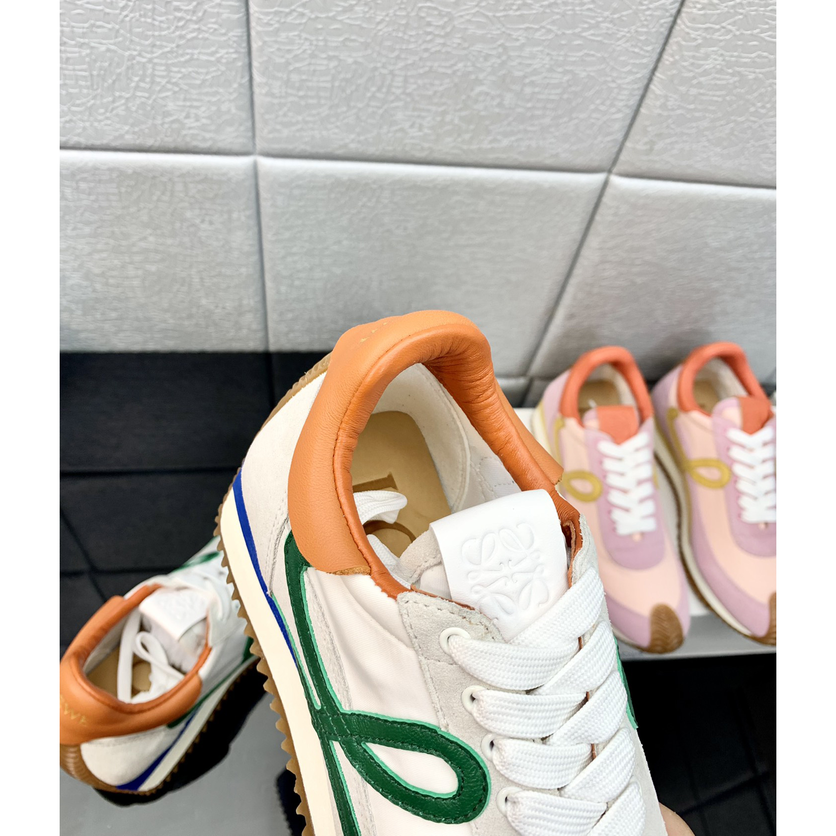 Loewe Flow Runner In Technical Mesh And Suede - 