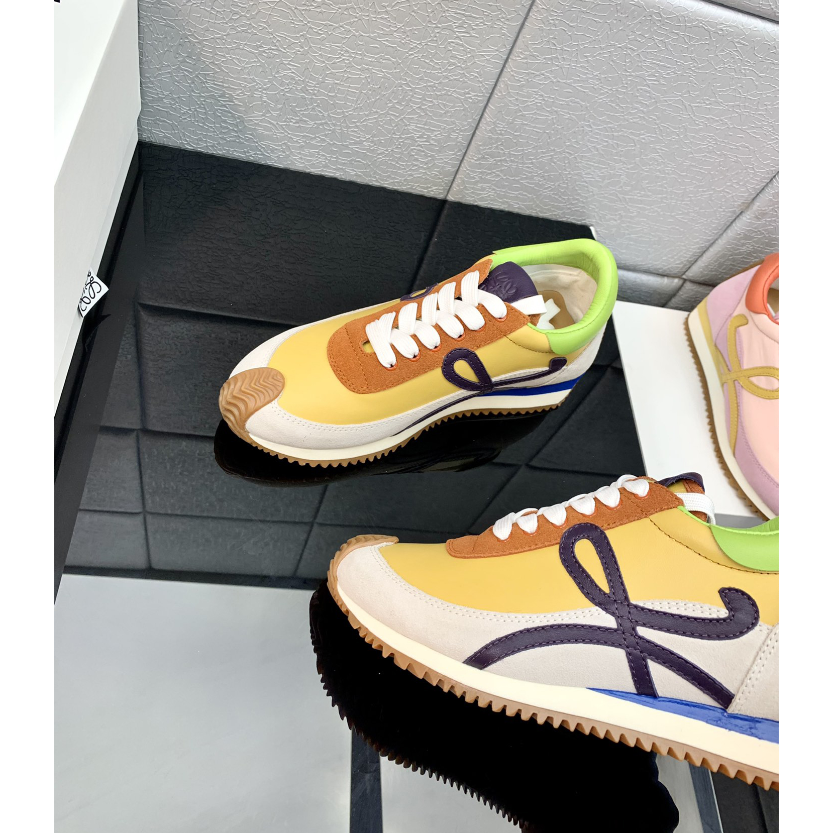 Loewe Flow Runner In Technical Mesh And Suede - 