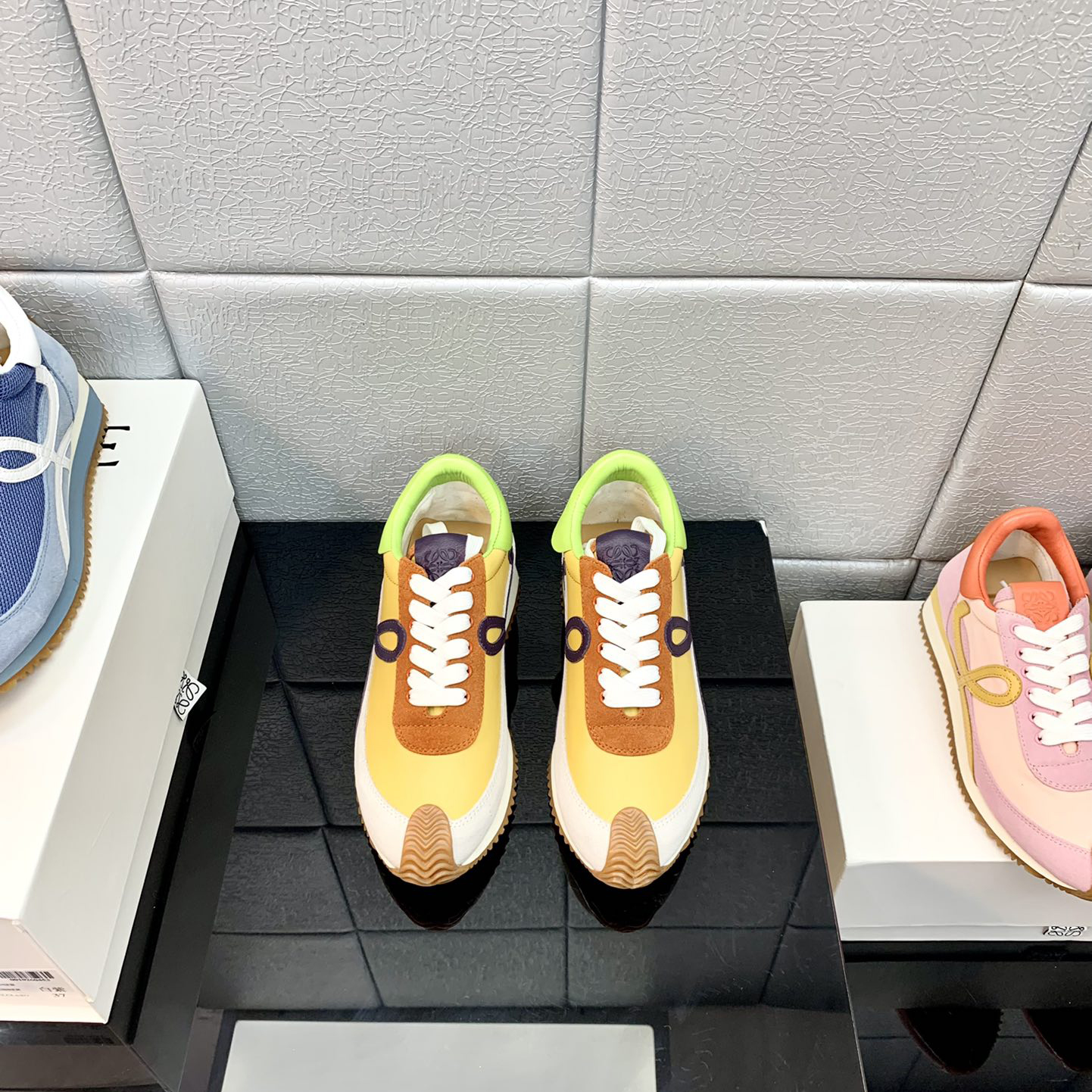 Loewe Flow Runner In Technical Mesh And Suede - 