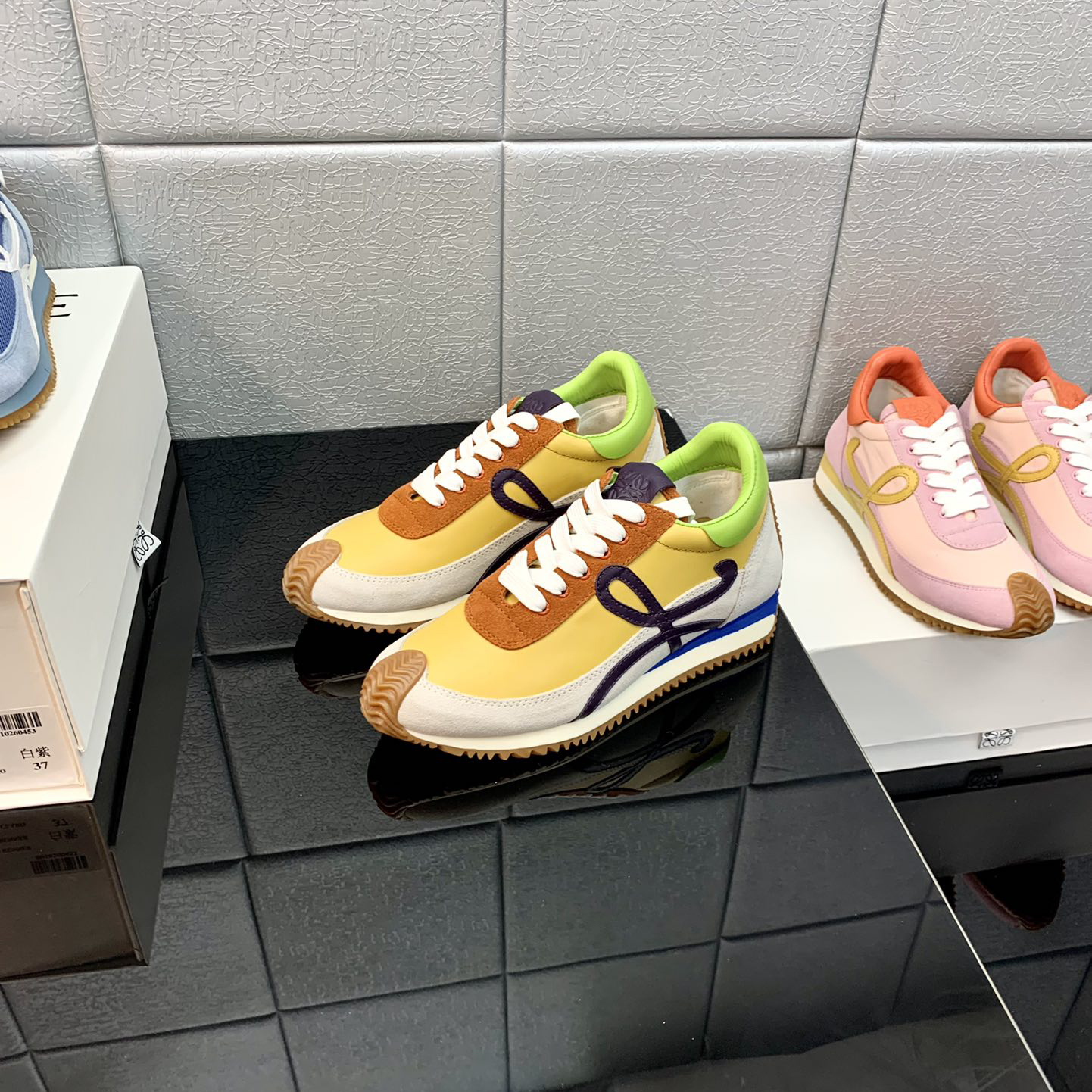Loewe Flow Runner In Technical Mesh And Suede - 