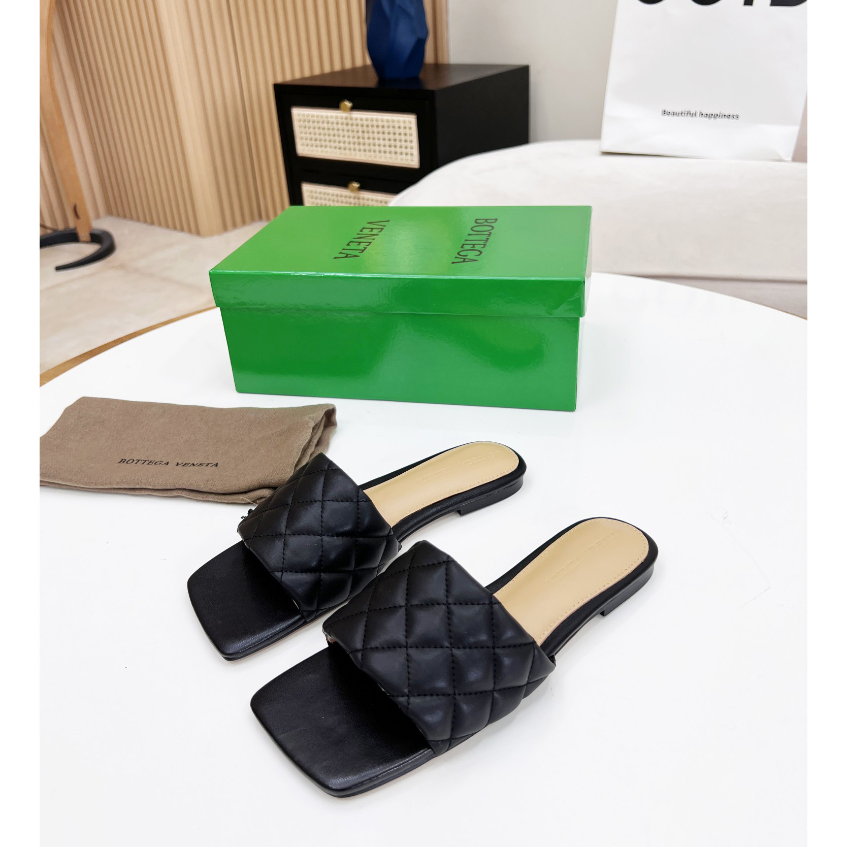Bottega Veneta Padded Leather Sandals - PerfectKickZ