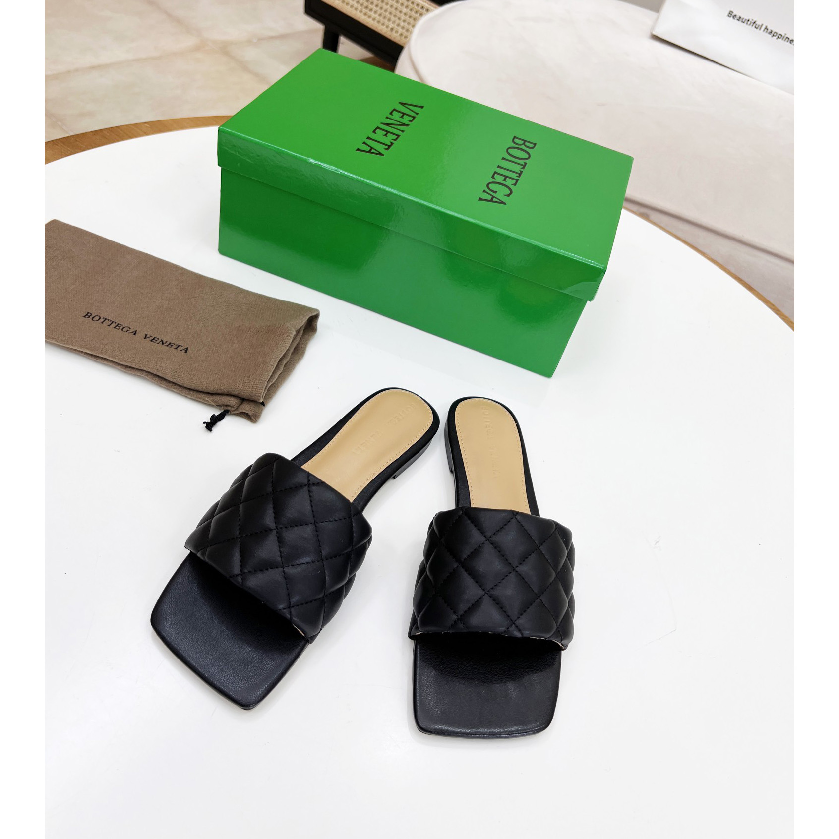Bottega Veneta Padded Leather Sandals - PerfectKickZ