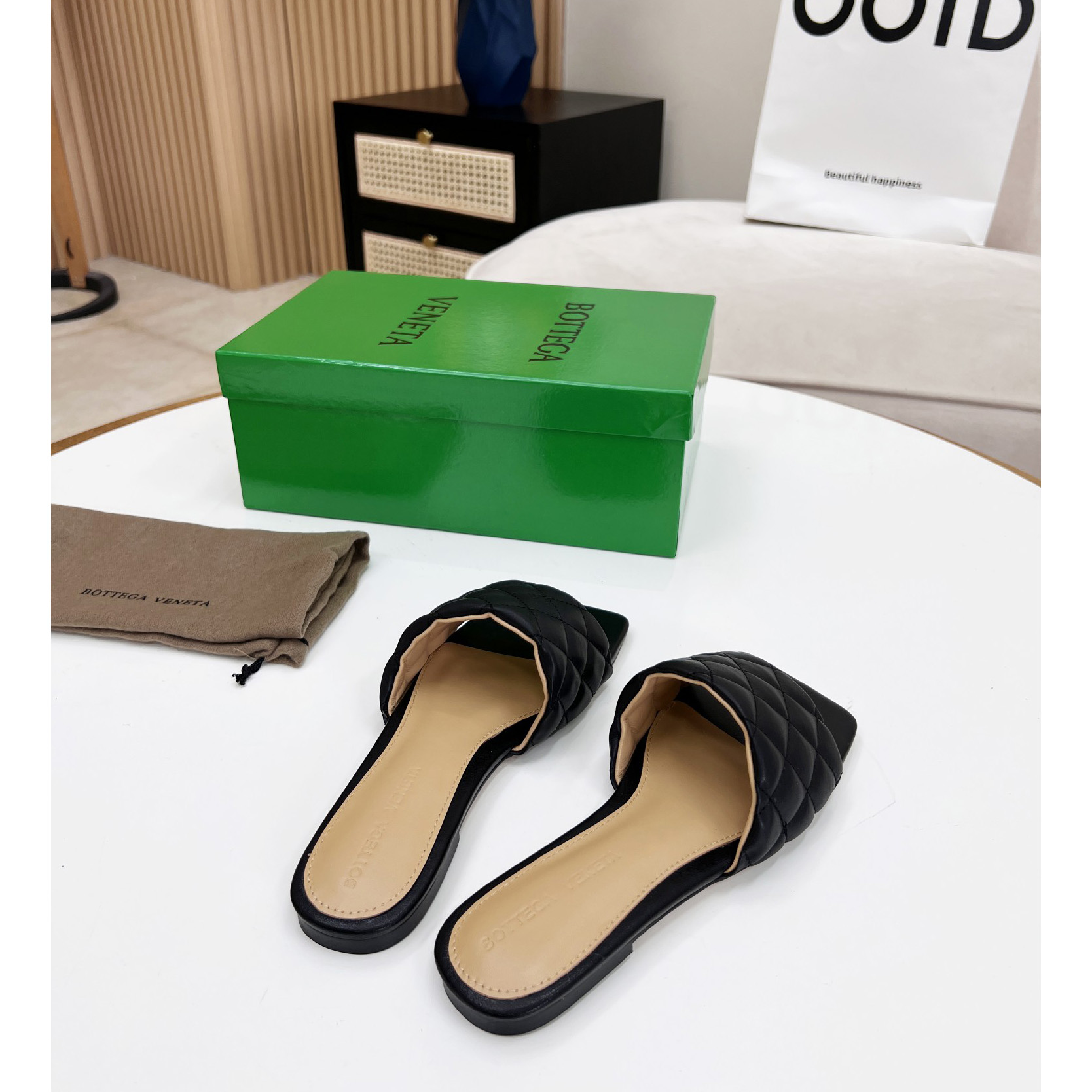 Bottega Veneta Padded Leather Sandals - PerfectKickZ