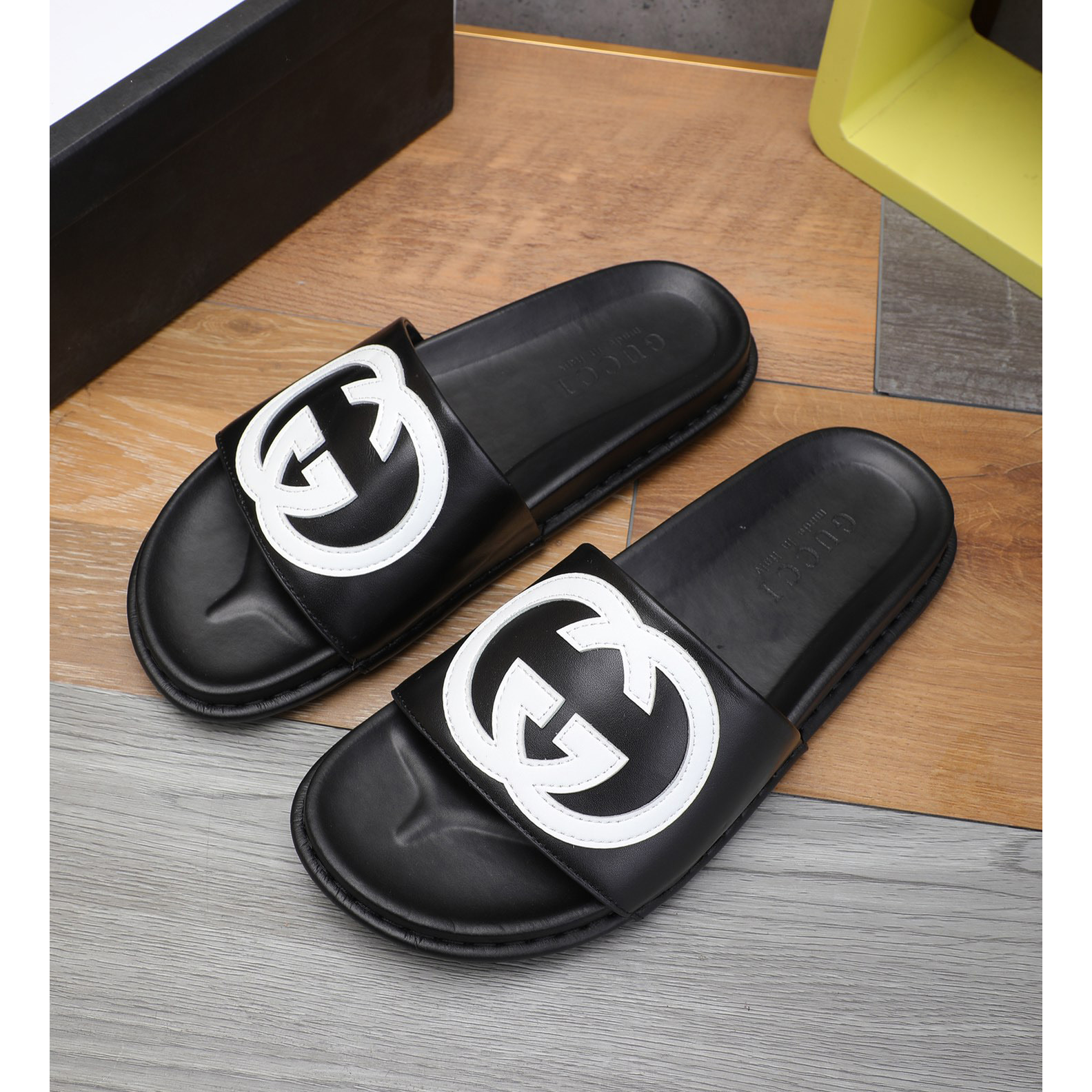 Gucci GG Rubber Slide Sandal - PerfectKickZ