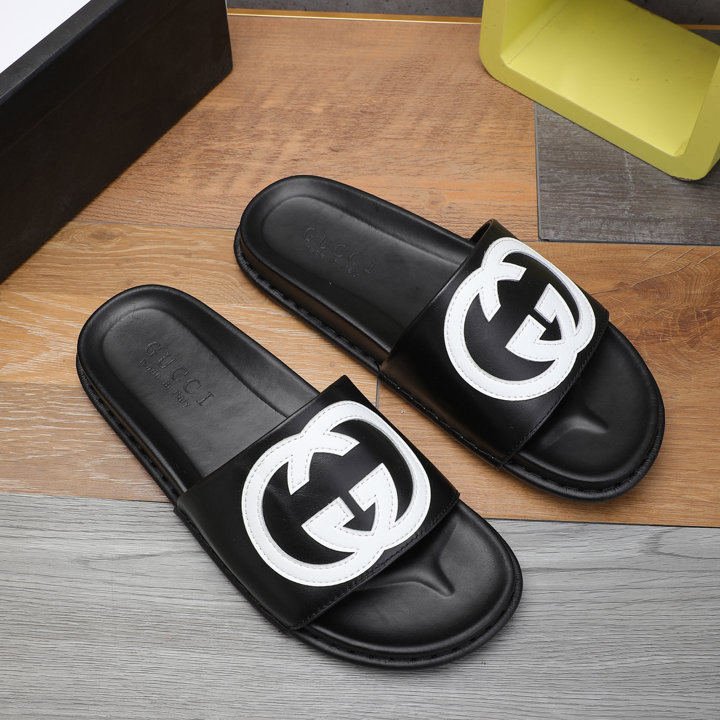 Gucci GG Rubber Slide Sandal - PerfectKickZ