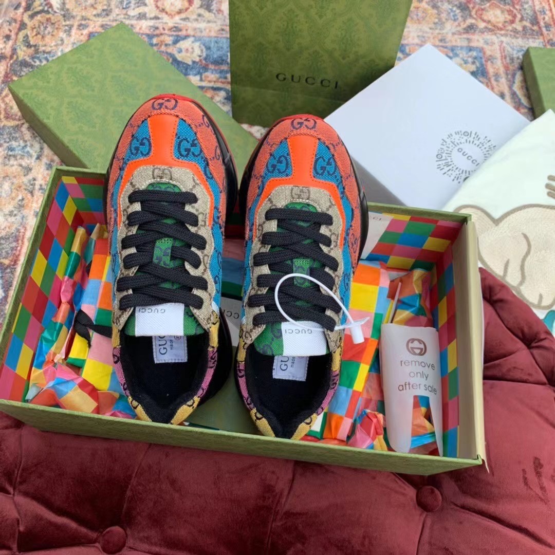 Gucci GG Multicolor Series Rhyton  Sneakers - PerfectKickZ