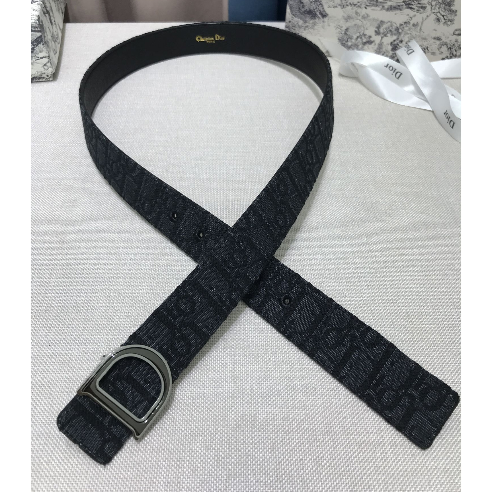 Dior Leather Belt With 'D' Buckle - PerfectKickZ